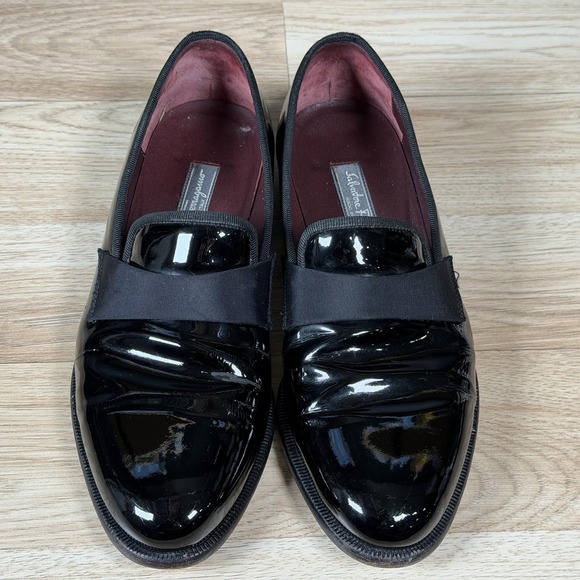Salvatore Ferragamo Loafers Men Size 8.5 Black Patent Leather Shoes Formal Italy main image 9